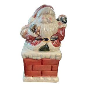 Lusterware Santa and Chimney Nesting Salt and Pepper Shaker